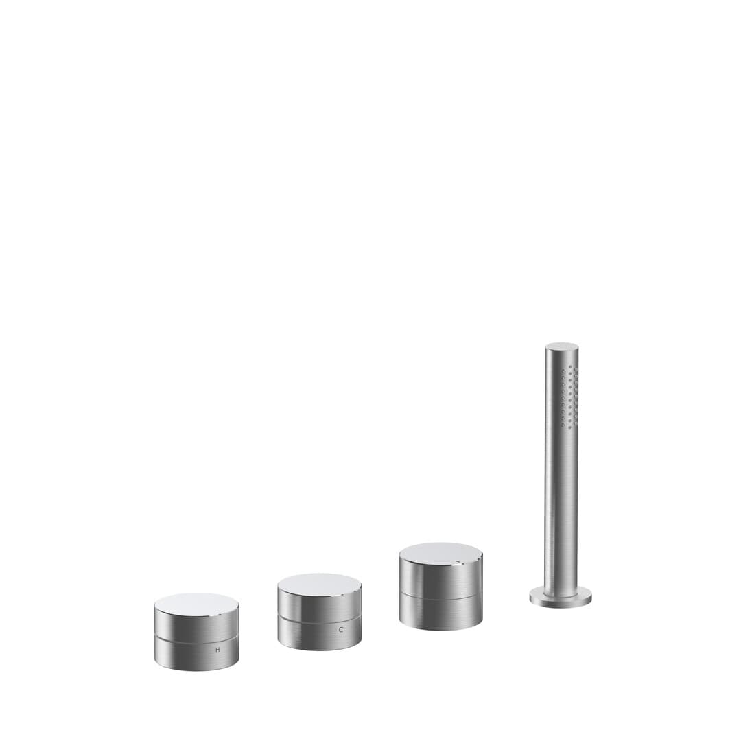 Fantini AC/ECLIPSE – Μπαταρία Λουτρού Πάγκου – Brushed Stainless Steel (4093L667)