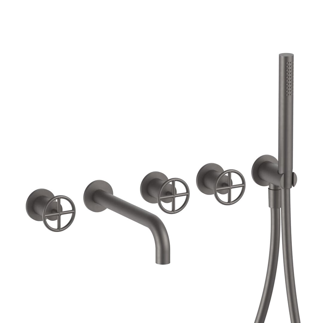 Fantini Fontane Bianche – Μπαταρία Λουτρού – Matt Gun Metal PVD (47P5P019B4700P019A)