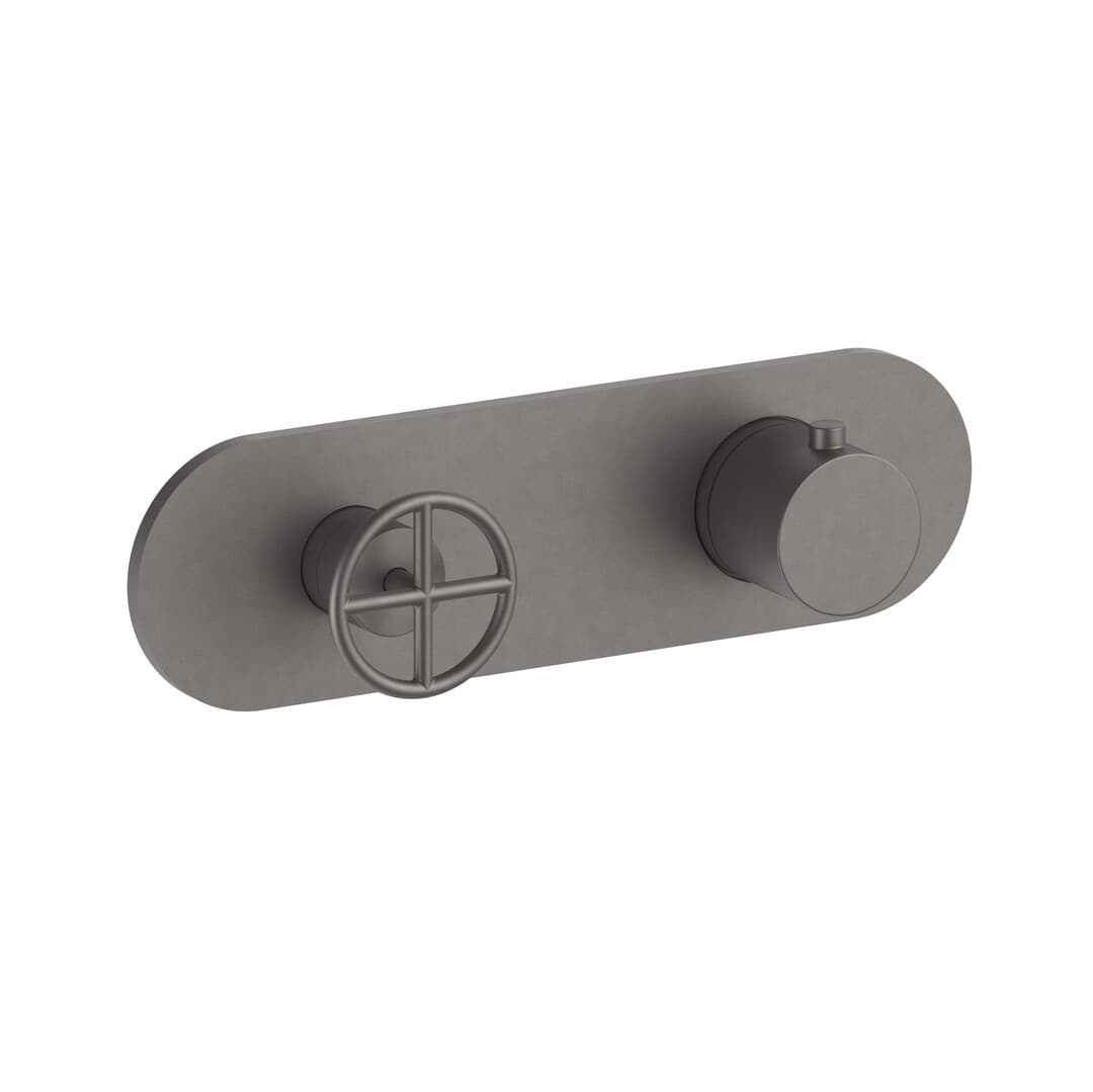 Fantini Fontane Bianche – Σετ Μπαταρίας Εντοιχισμού – Matt Gun Metal PVD (47P5P373B1900D373A)