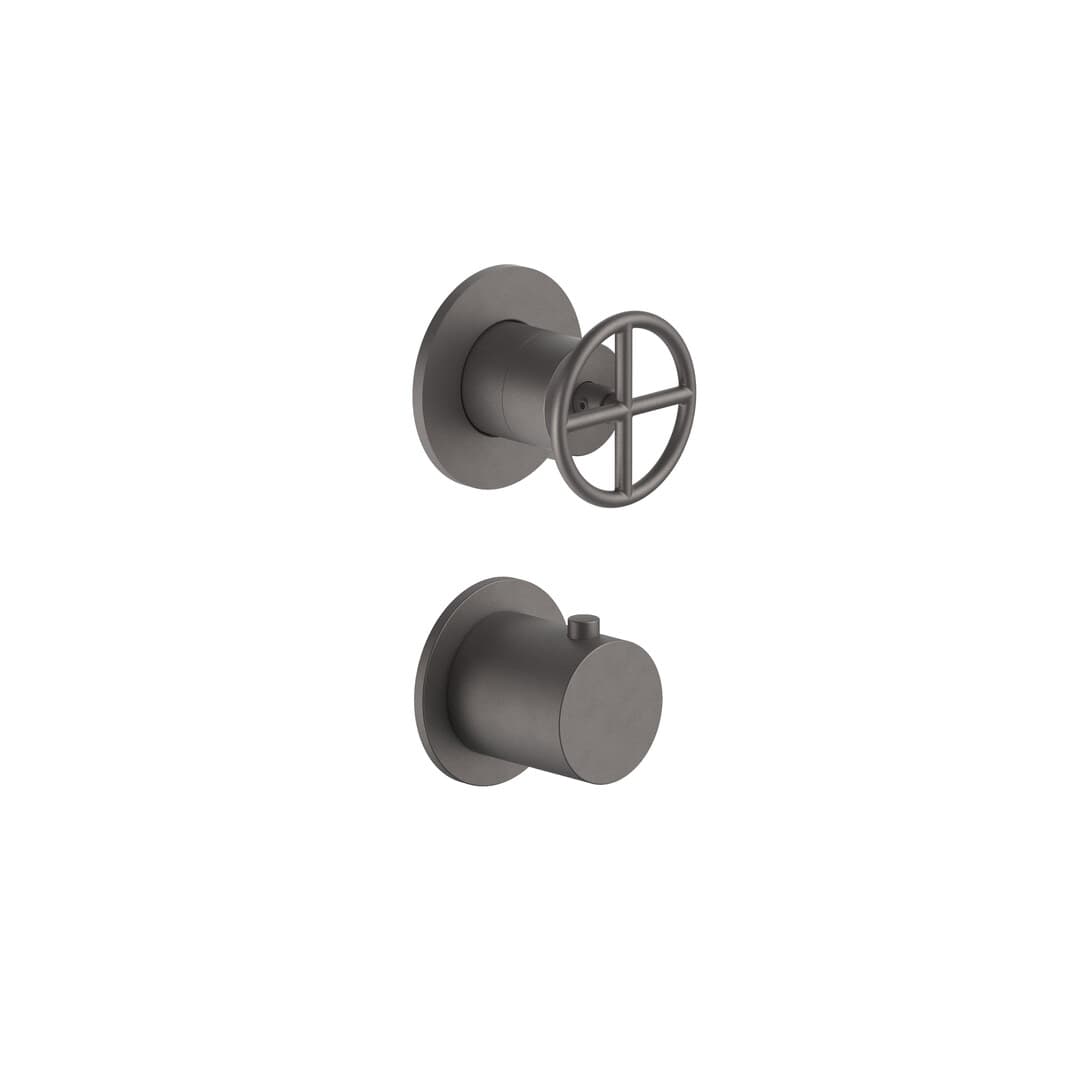 Fantini Fontane Bianche – Σετ Μπαταρίας Εντοιχισμού – Matt Gun Metal PVD (47P5P623B4400M523A)