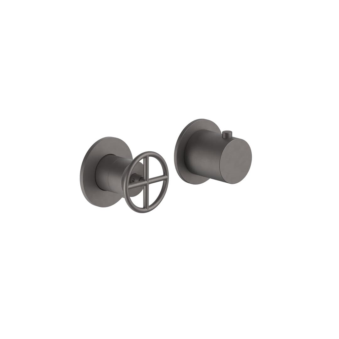 Fantini Fontane Bianche – Σετ Μπαταρίας Εντοιχισμού – Matt Gun Metal PVD (47P5P623B4400M623A)