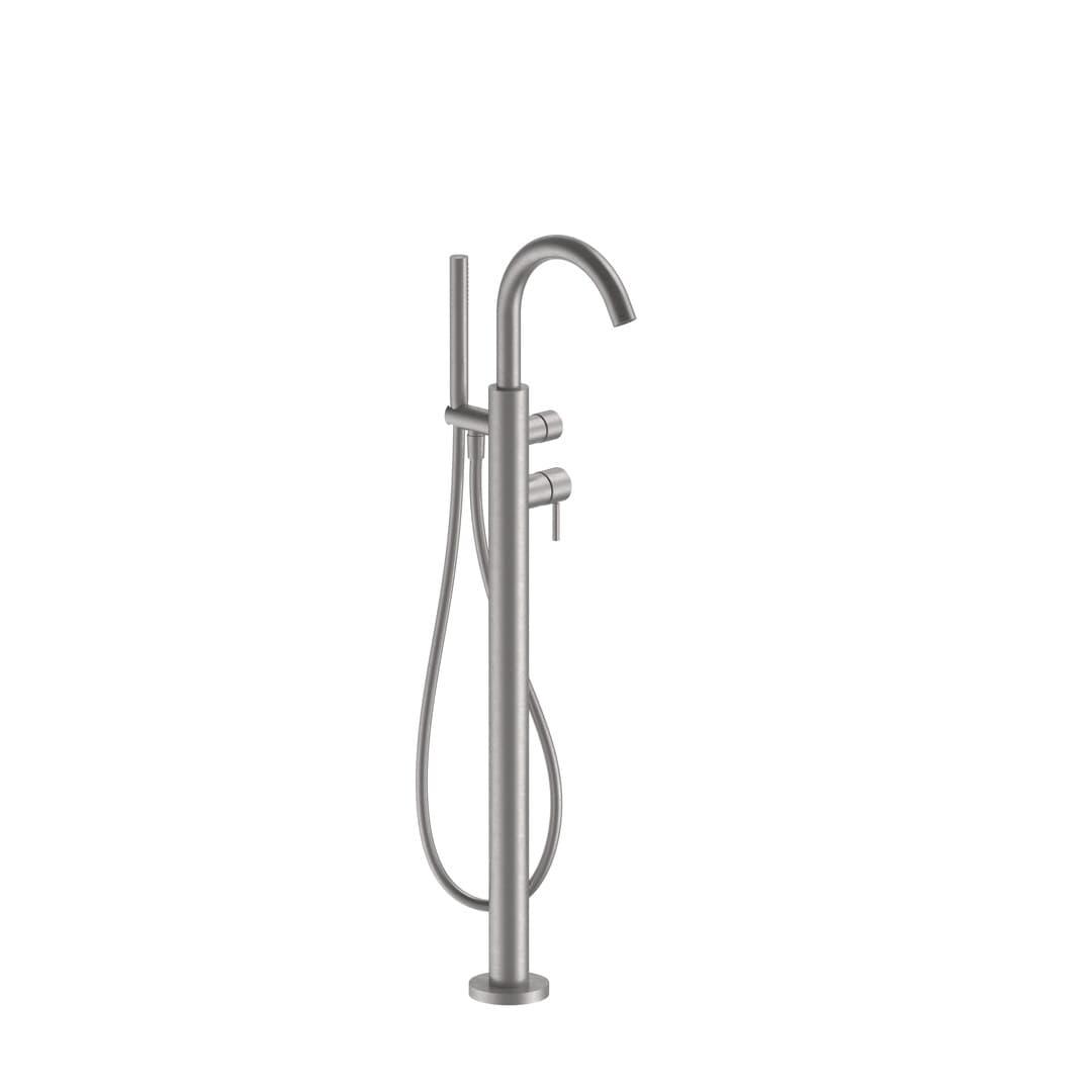 Fantini Nostromo – Μπαταρία Μπανιέρας Δαπέδου – Brushed Stainless Steel (5093E880B)