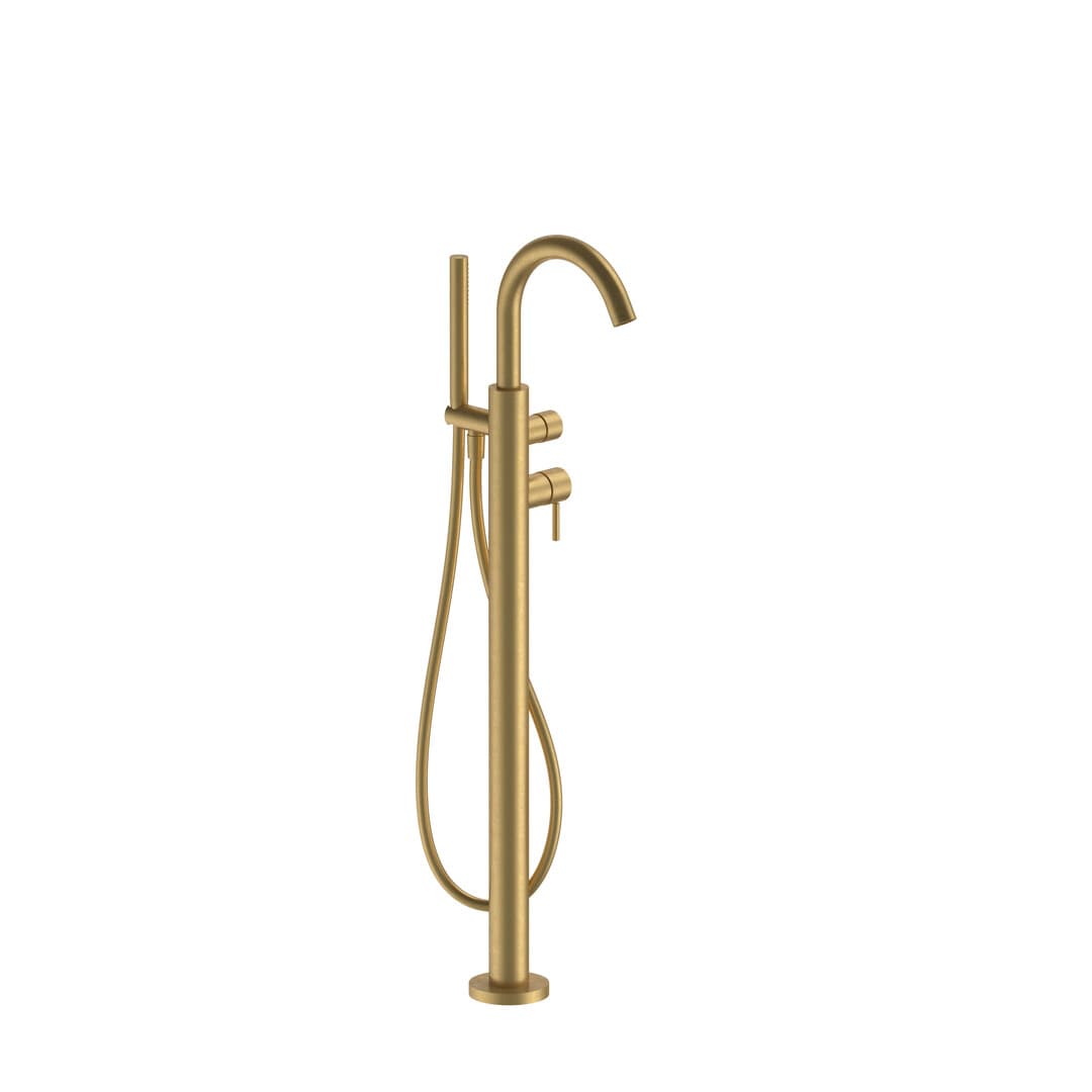 Fantini Nostromo – Μπαταρία Μπανιέρας Δαπέδου – Pure Brass PVD (50Q7E880B)