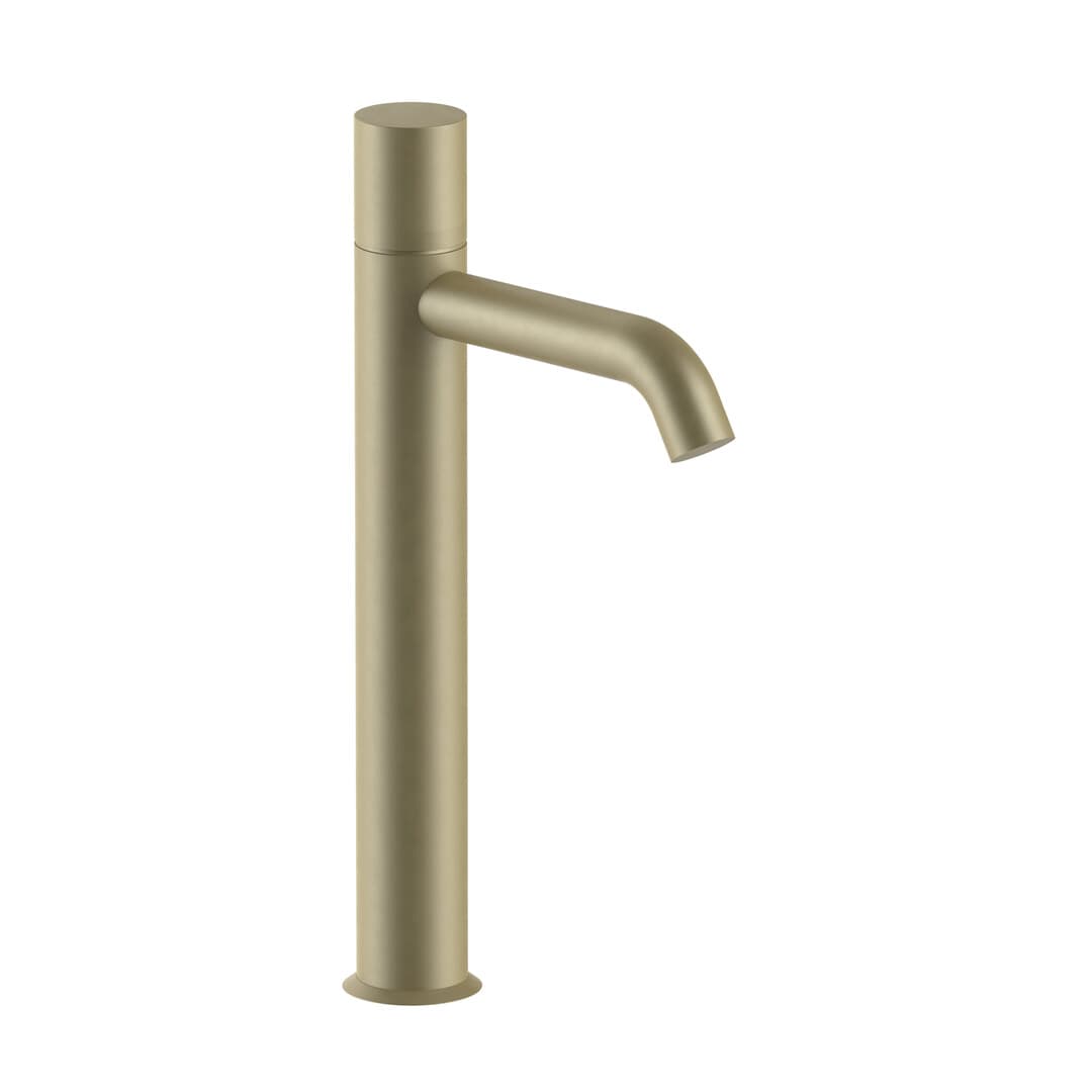 Fantini Nostromo – Μπαταρία Νιπτήρα Ψηλή – Matt British Gold PVD (50P6E906WF)