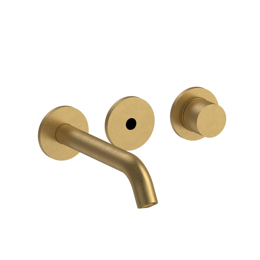 Fantini Nostromo – Μπαταρία Νιπτήρα Τοίχου – Pure Brass PVD (50Q7G311B)