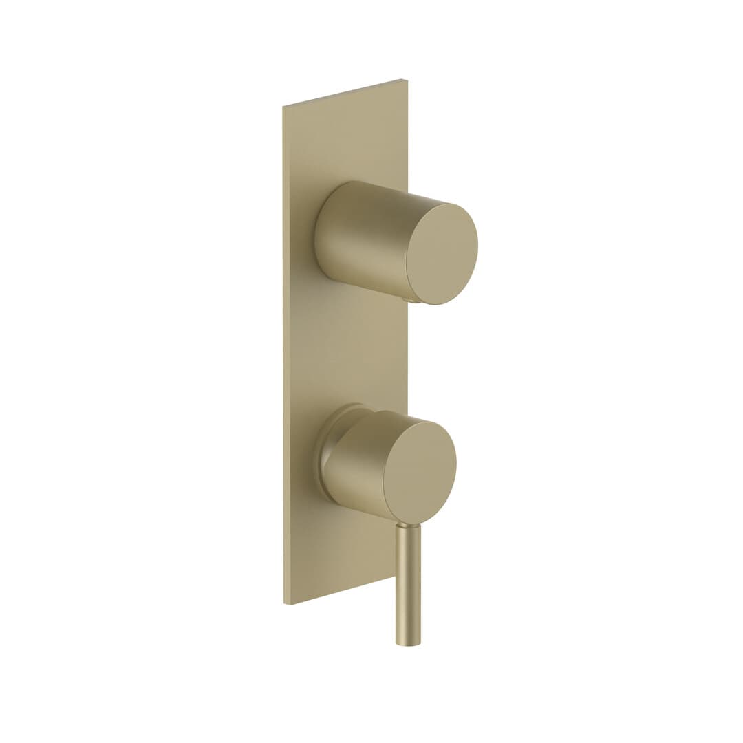 Fantini Nostromo – Μίκτης Ντους Εντοιχισμένος – Matt British Gold PVD (50P6G487B)