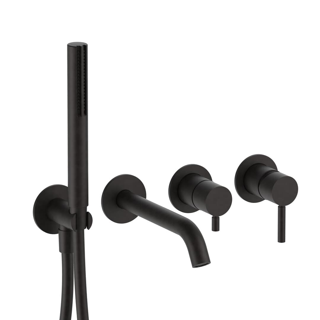 Fantini Nostromo – Μπαταρία Μπανιέρας Τοίχου – Pure Brass PVD (50Q7M721B)