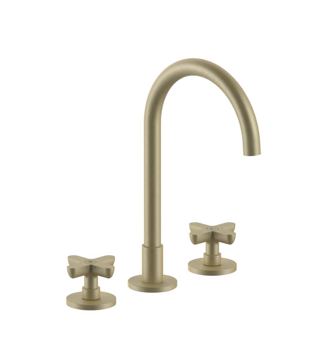 Fantini Icona Classic – Μπαταρία Νιπτήρα – Matt British Gold PVD (53P6R007W)
