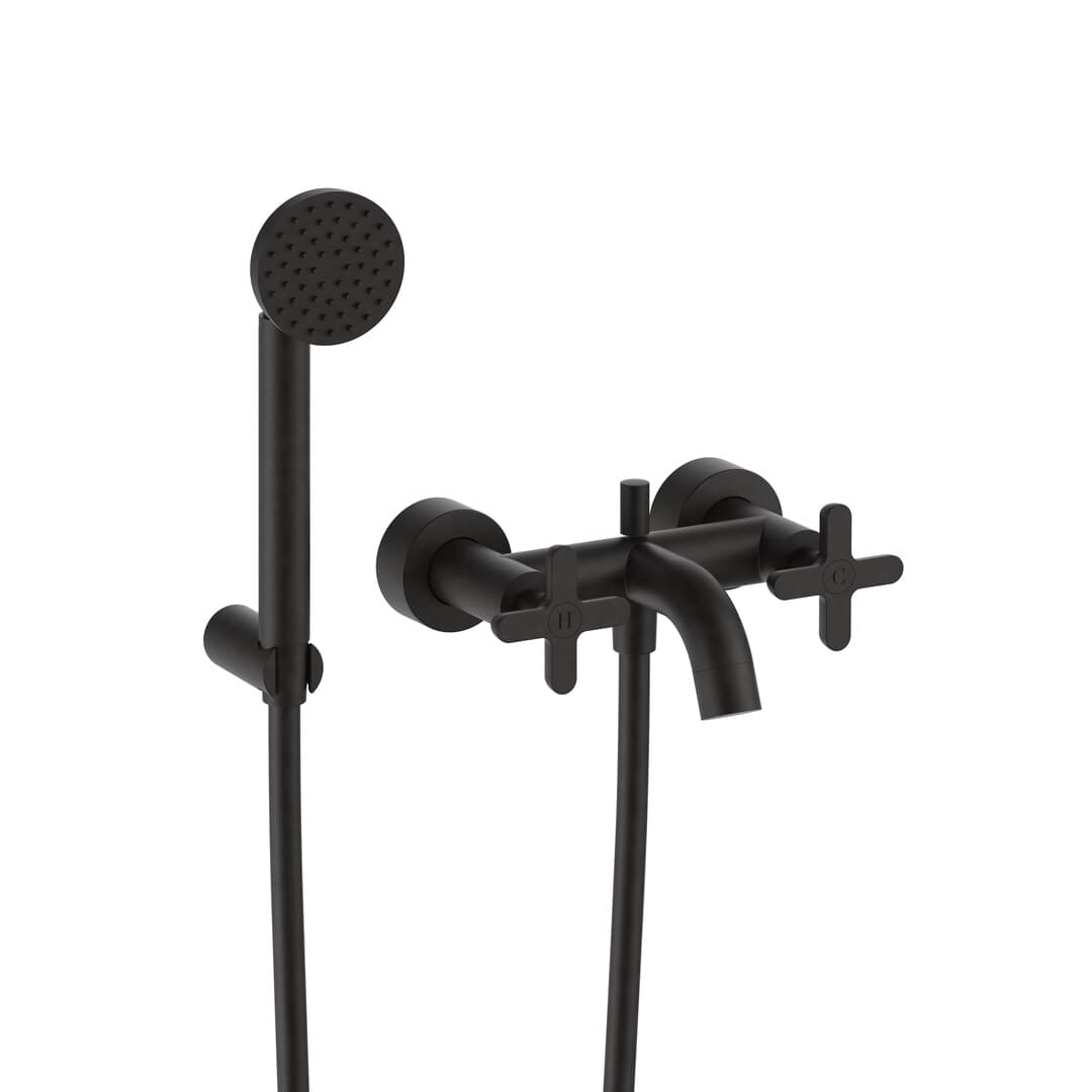 Fantini Icona Classic – Στόμιο Μπανιέρας Τοίχου – Deep Black PVD (53S1R015)