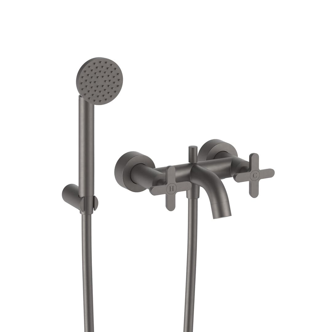 Fantini Icona Classic – Στόμιο Μπανιέρας Τοίχου – Matt Gun Metal PVD (53P5R015)