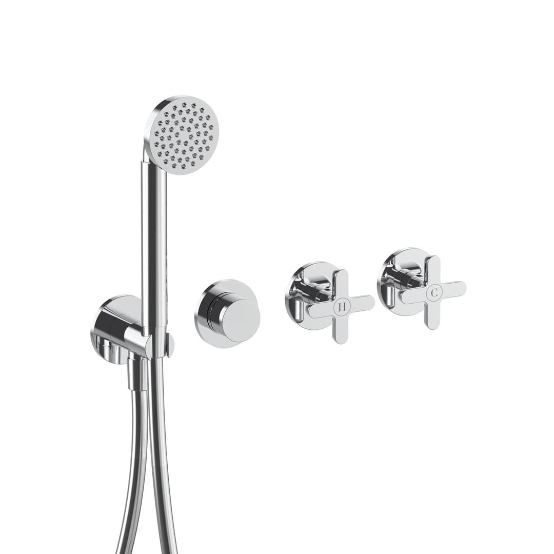 Fantini Icona Classic – Σετ Μπαταρίας Εντοιχισμού – Chrome (5302R017B4400R017A)