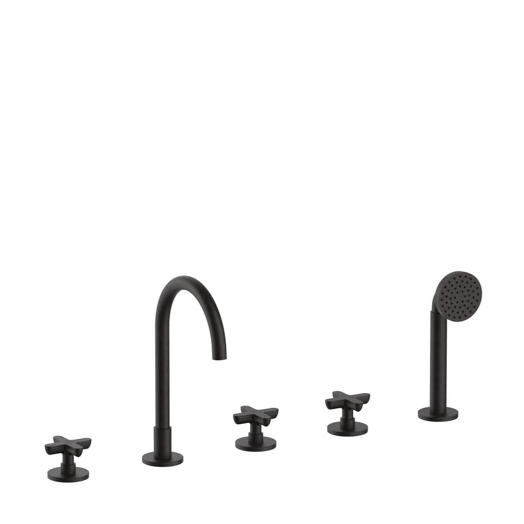Fantini Icona Classic – Μπαταρία Μπανιέρας Πάγκου – Deep Black PVD (53S1R065)