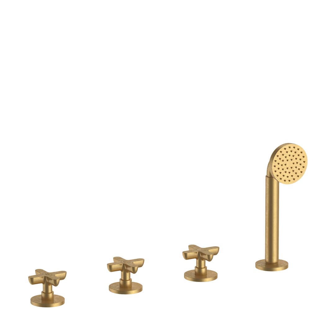 Fantini Icona Classic – Μπαταρία Μπανιέρας Πάγκου – Pure Brass PVD (53Q7R067)