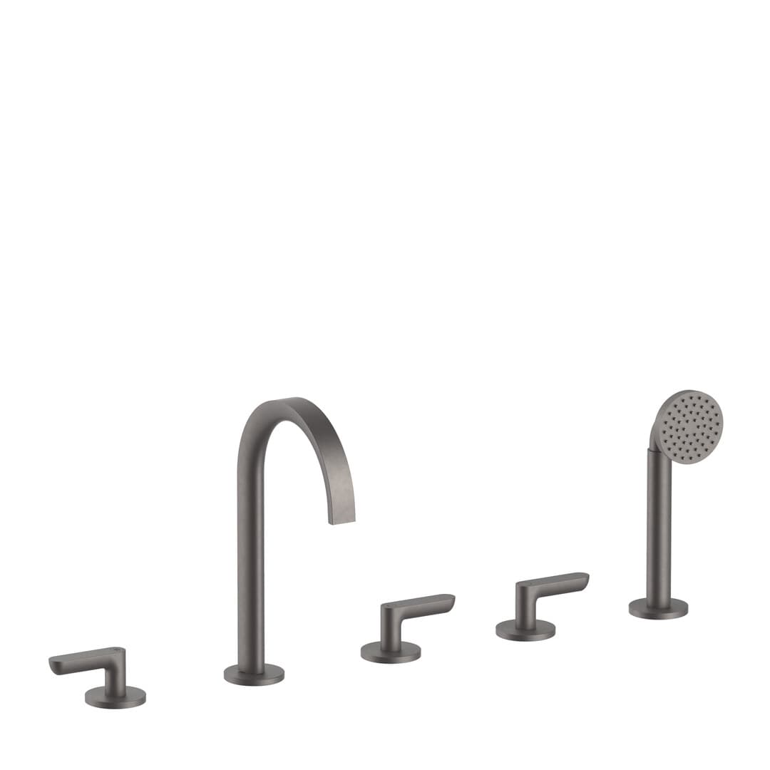 Fantini Icona Deco – Μπαταρία Μπανιέρας Πάγκου – Matt Gun Metal PVD (53P5R165)