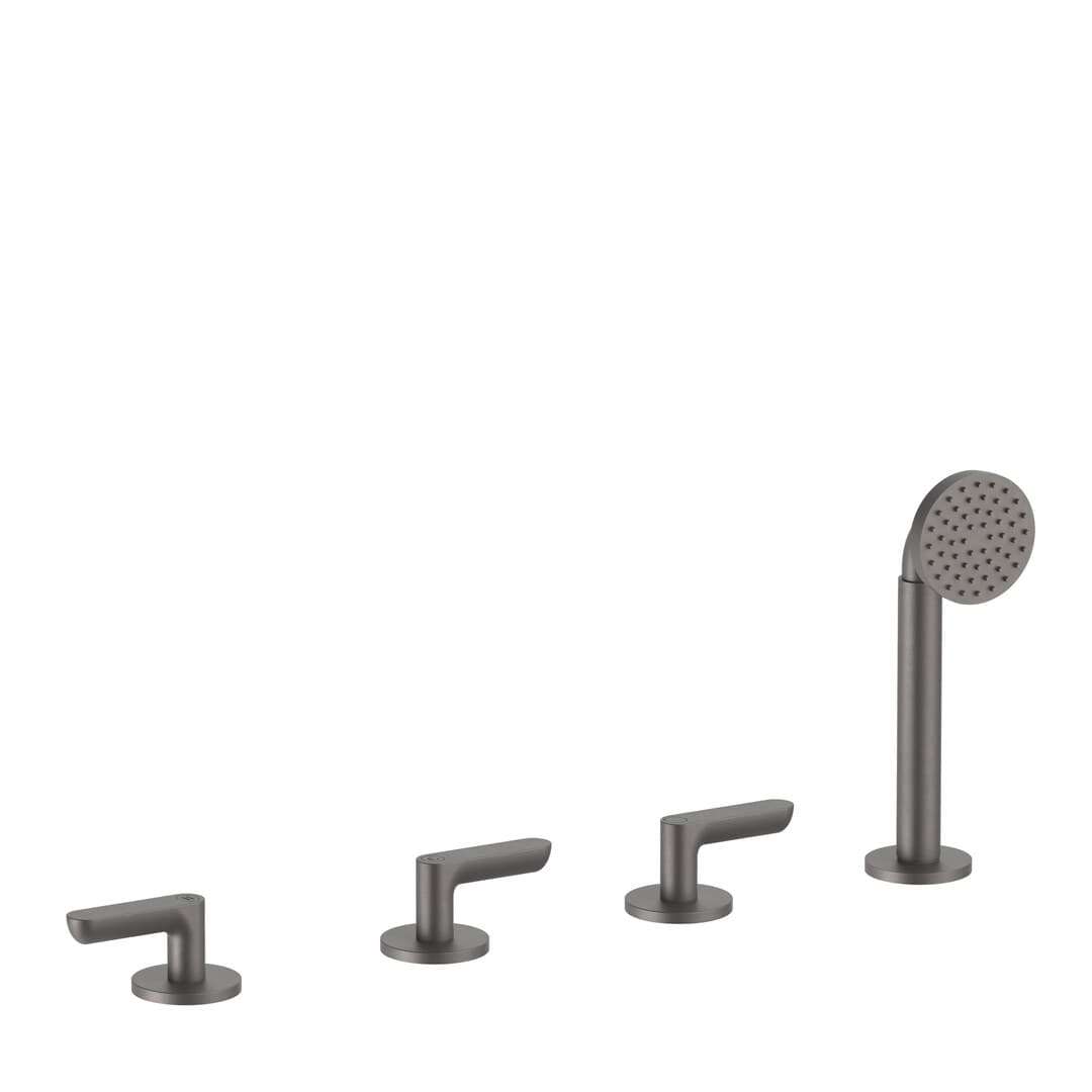 Fantini Icona Deco – Μπαταρία Μπανιέρας Πάγκου – Matt Gun Metal PVD (53P5R167)