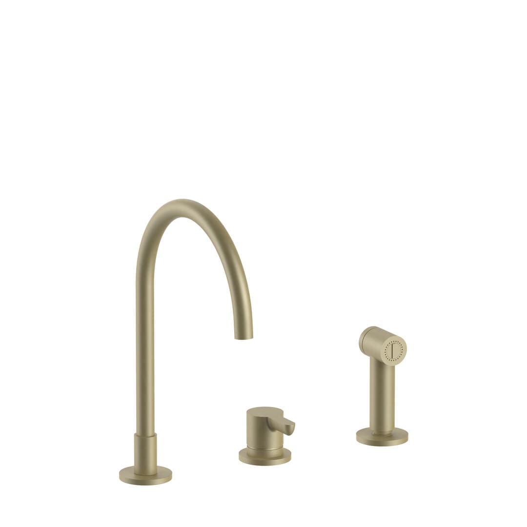 Fantini Icona Classic – Μπαταρία Κουζίνας – Matt British Gold PVD (53P6R551)