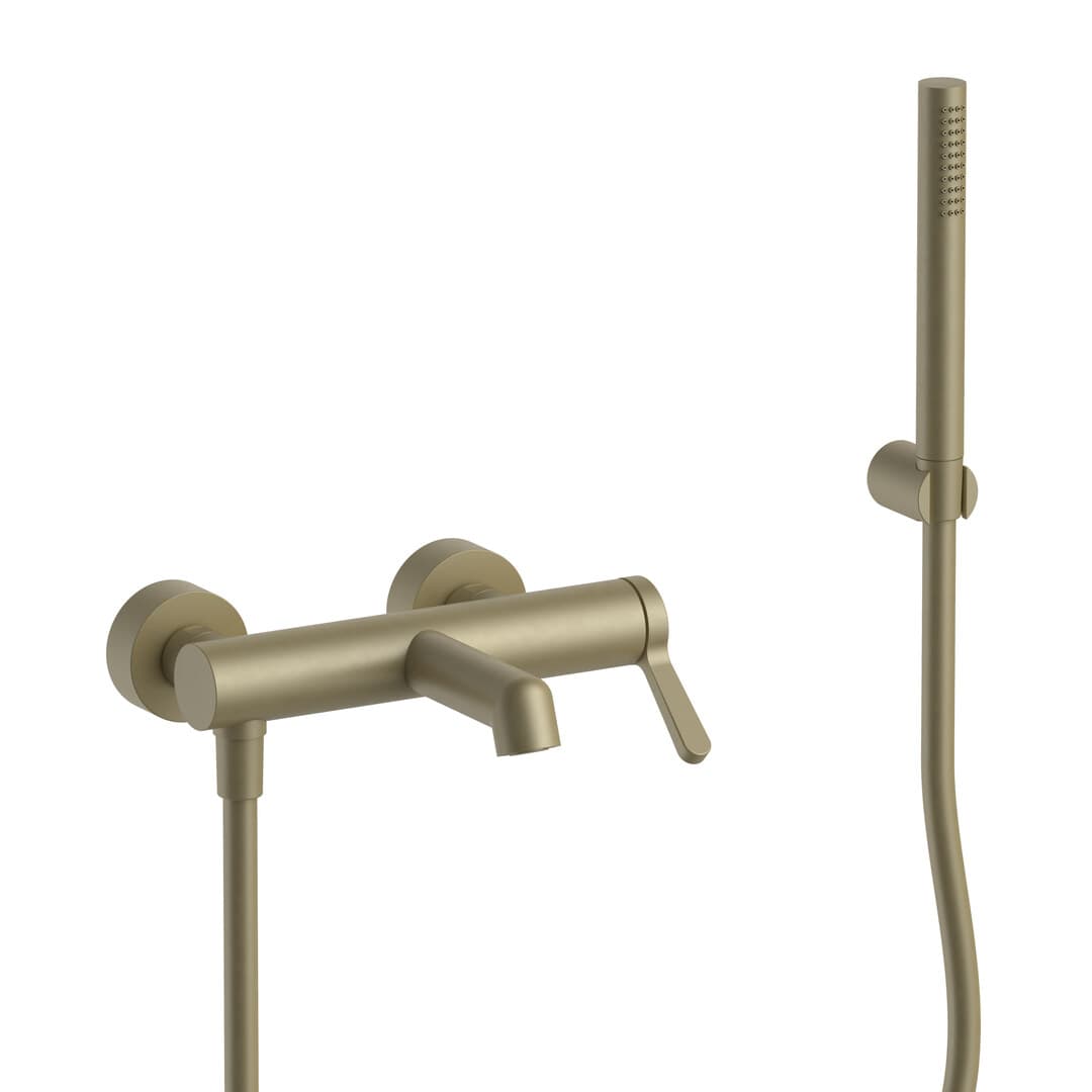 Fantini Torino – Μπαταρία Μπανιέρας Τοίχου – Matt British Gold PVD (58P6L915)