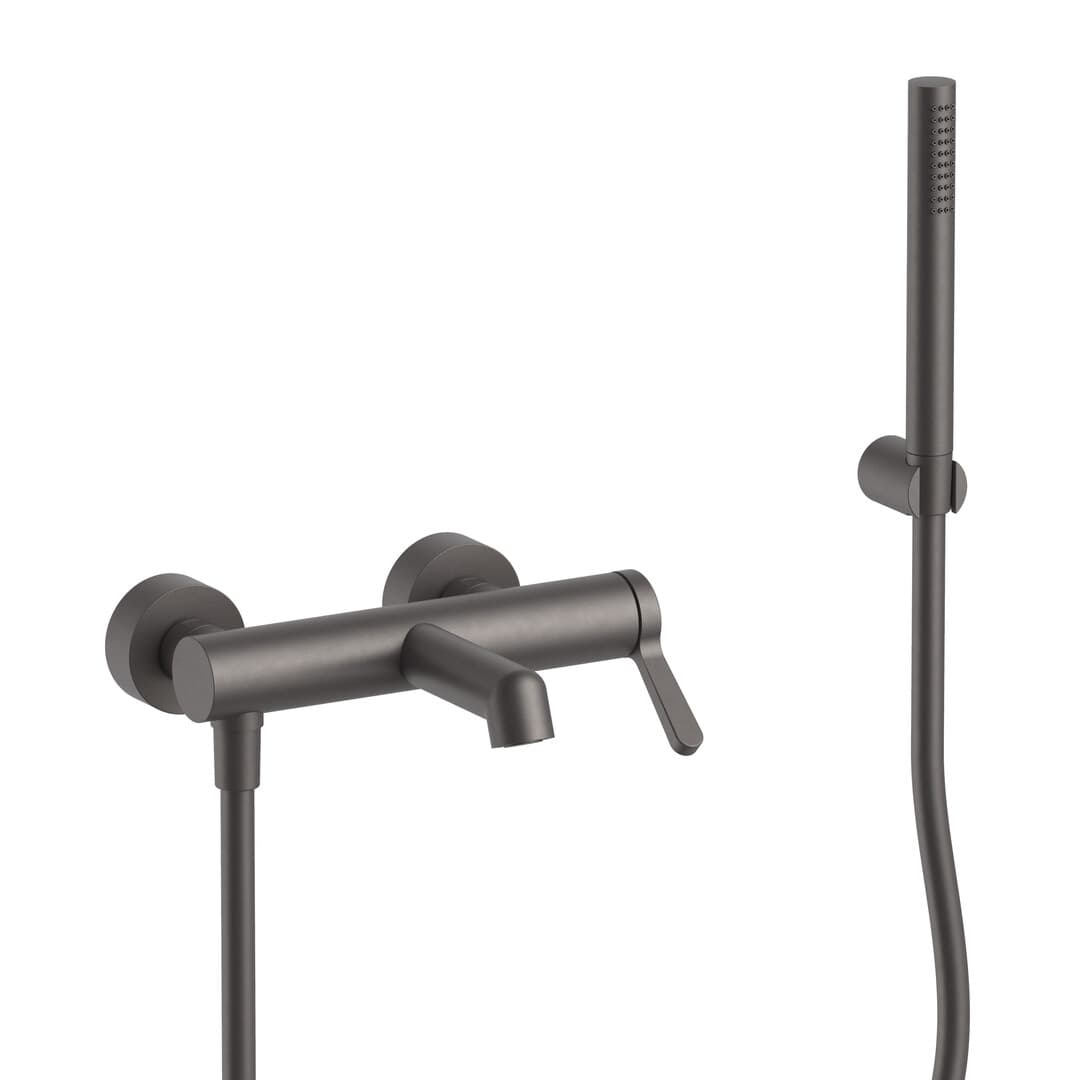 Fantini Torino – Μπαταρία Μπανιέρας Τοίχου – Matt Gun Metal PVD (58P5L915)