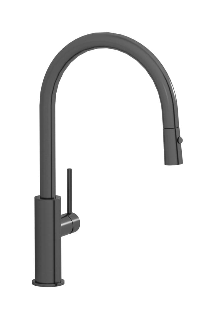 IB Rubinetterie Acciaio – Μπαταρία Κουζίνας – Brushed Black Metal (AC381BM)