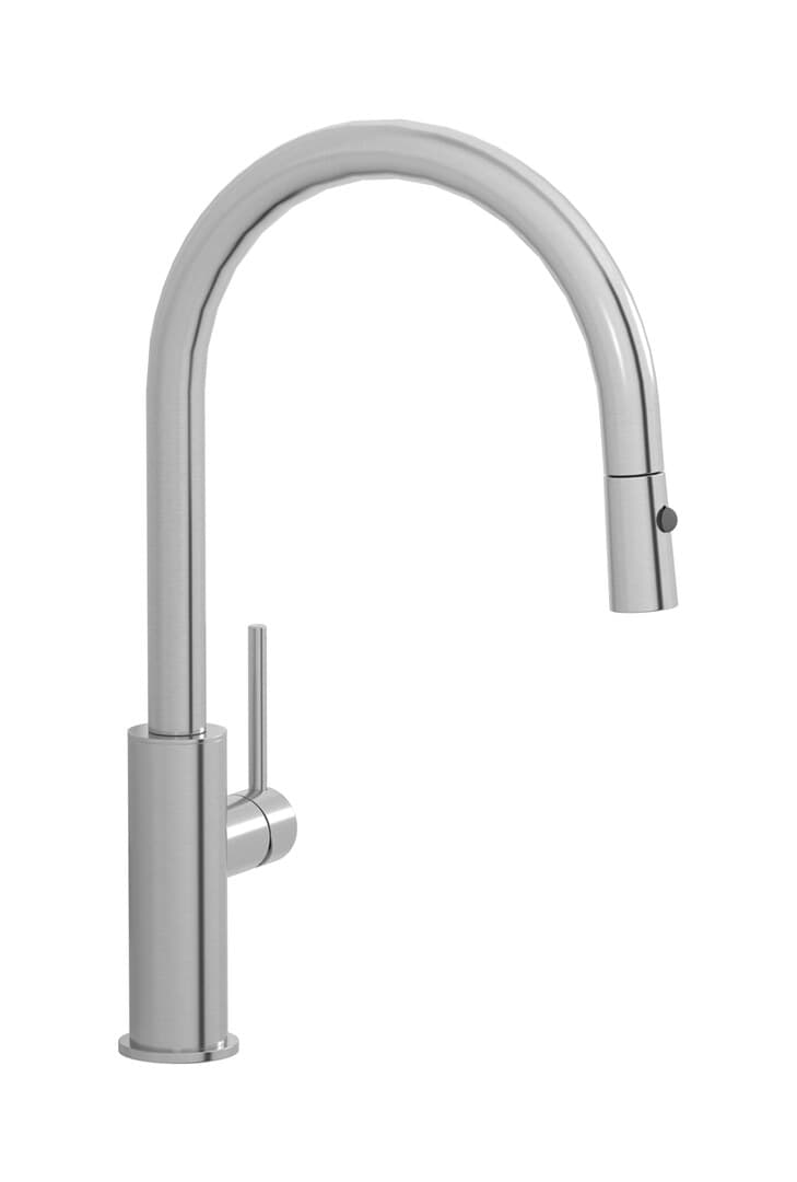 IB Rubinetterie Acciaio – Μπαταρία Κουζίνας – Brushed Stainless Steel (AC381SA)