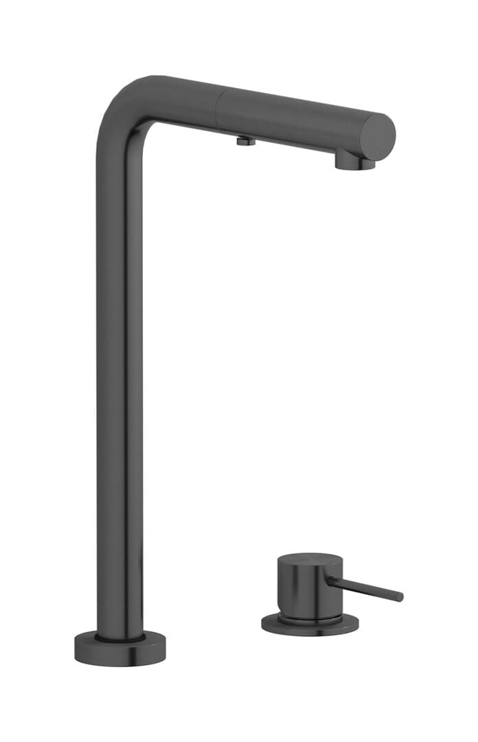 IB Rubinetterie Acciaio – Μπαταρία Κουζίνας – Brushed Black Metal (AC388BM)