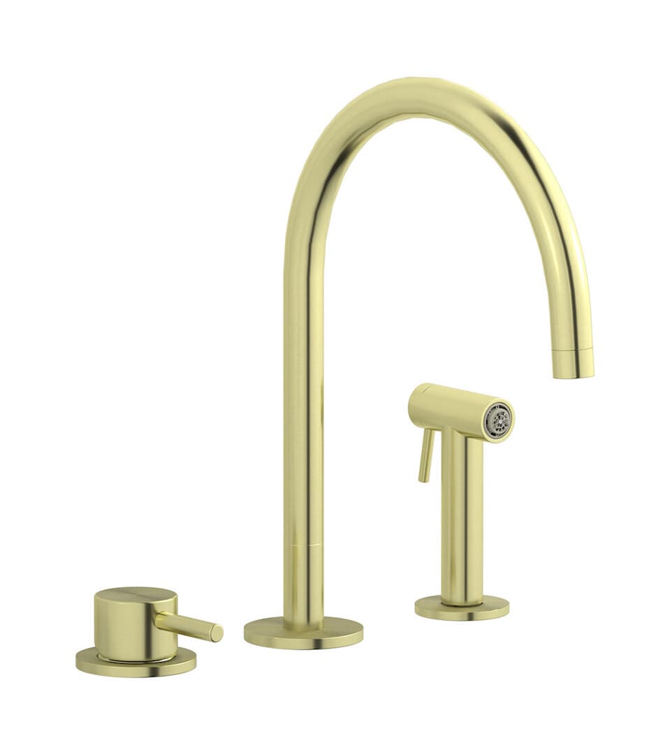 IB Rubinetterie Acciaio – Μπαταρία Κουζίνας – Brushed Warm Brass (AC389WA)