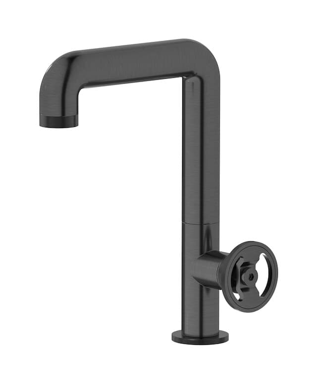 IB Rubinetterie Bold – Μπαταρία Νιπτήρα Ψηλή – Brushed Black Chrome (B1202CS)