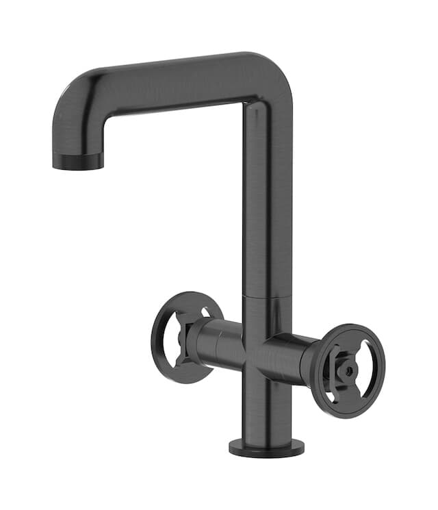 IB Rubinetterie Bold – Μπαταρία Νιπτήρα – Brushed Black Chrome (B1205CS)