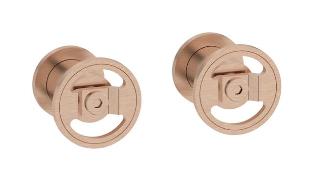 IB Rubinetterie Bold – Μπαταρία Νιπτήρα Τοίχου – Brushed Rose Gold (B1400SR)