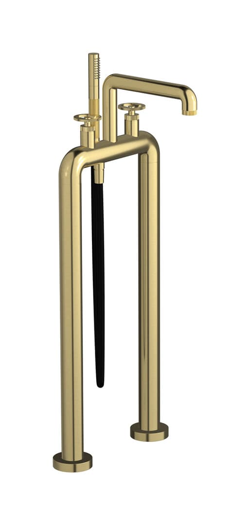 IB Rubinetterie Bold – Μπαταρία Μπανιέρας Δαπέδου – Brushed Pale Gold (B1700IS)