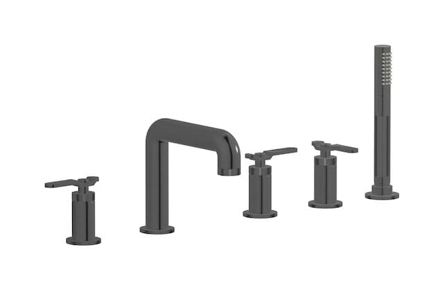 IB Rubinetterie Bold – Μπαταρία Μπανιέρας Πάγκου – Brushed Black Chrome (B2396CS)