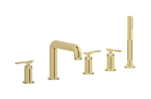 IB Rubinetterie Bold – Μπαταρία Μπανιέρας Πάγκου – Brushed Pale Gold (B2396IS)
