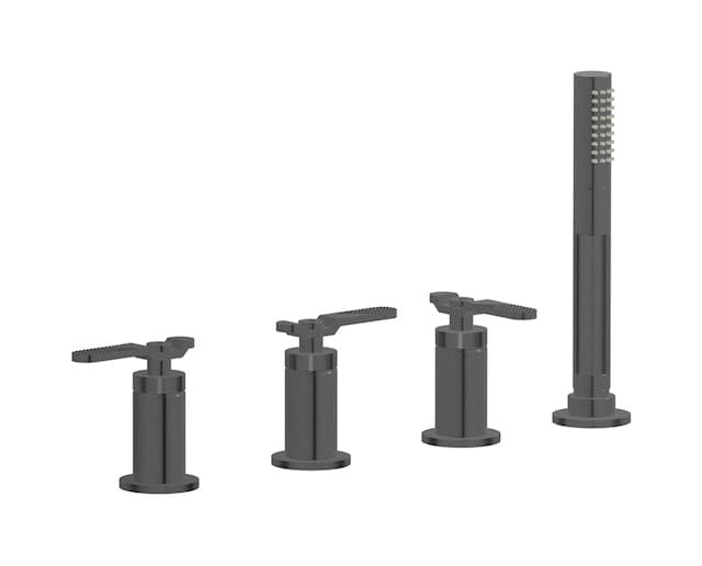 IB Rubinetterie Bold – Μπαταρία Μπανιέρας – Brushed Black Chrome (B2397CS)