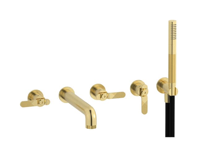 IB Rubinetterie Bold – Μπαταρία Μπανιέρας Τοίχου – Brushed Pale Gold (B2398IS)