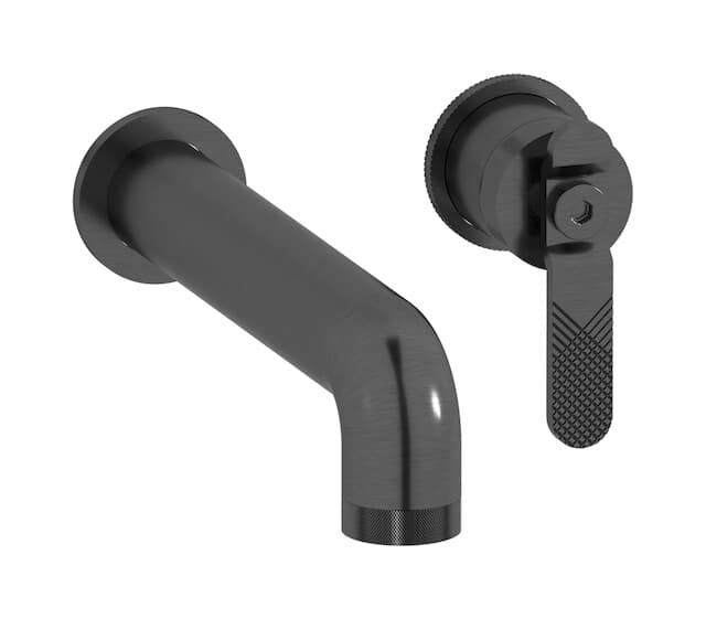 IB Rubinetterie Bold – Μπαταρία Νιπτήρα Τοίχου – Brushed Black Chrome (B2406CS)