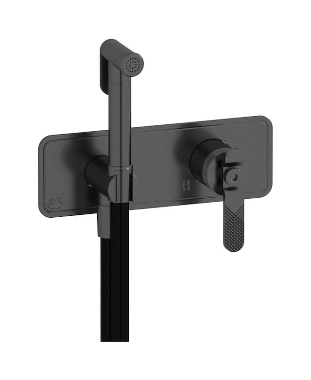 IB Rubinetterie Bold – Μπαταρία Μπιντέ – Brushed Black Chrome (B2706CS)