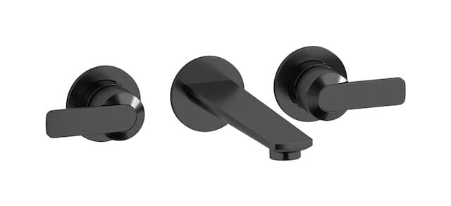 IB Rubinetterie C-67 – Μπαταρία Νιπτήρα Τοίχου – Brushed Black Chrome (C6306CS)