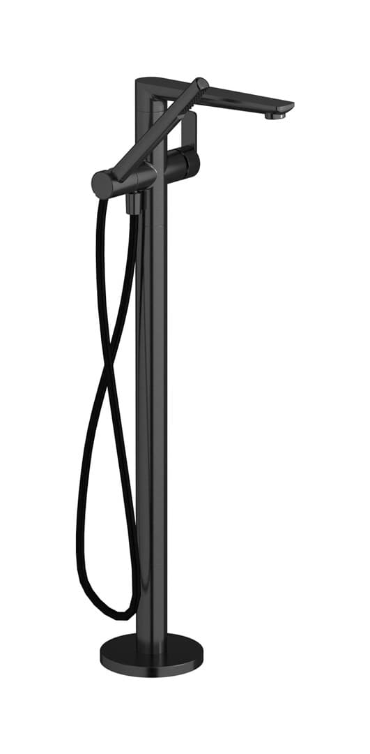 IB Rubinetterie C-67 – Μπαταρία Μπανιέρας Δαπέδου – Brushed Black Chrome (C6399CS)