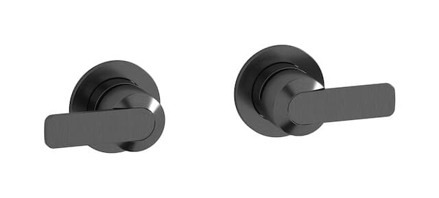 IB Rubinetterie C-67 – Μπαταρία Νιπτήρα Τοίχου – Brushed Black Chrome (C6400CS)