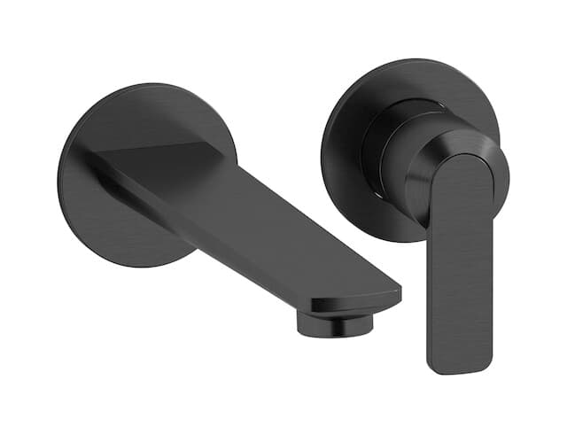 IB Rubinetterie C-67 – Μπαταρία Νιπτήρα Τοίχου – Brushed Black Chrome (C6406CS)