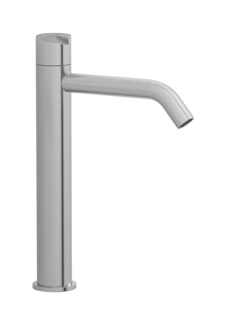 IB Rubinetterie Cake – Μπαταρία Νιπτήρα Ψηλή – Brushed Stainless Steel (CA202SA)