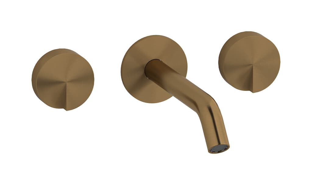 IB Rubinetterie Cake – Μπαταρία Νιπτήρα Τοίχου – Brushed Warm Bronze (CA306WB)