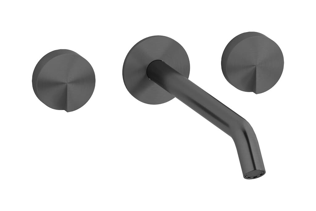 IB Rubinetterie Cake – Μπαταρία Νιπτήρα Τοίχου – Brushed Black Metal (CA307BM)