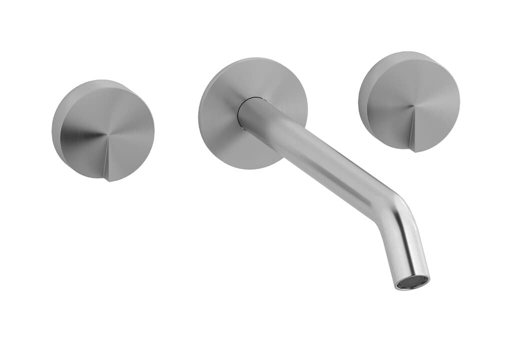 IB Rubinetterie Cake – Μπαταρία Νιπτήρα Τοίχου – Brushed Stainless Steel (CA307SA)