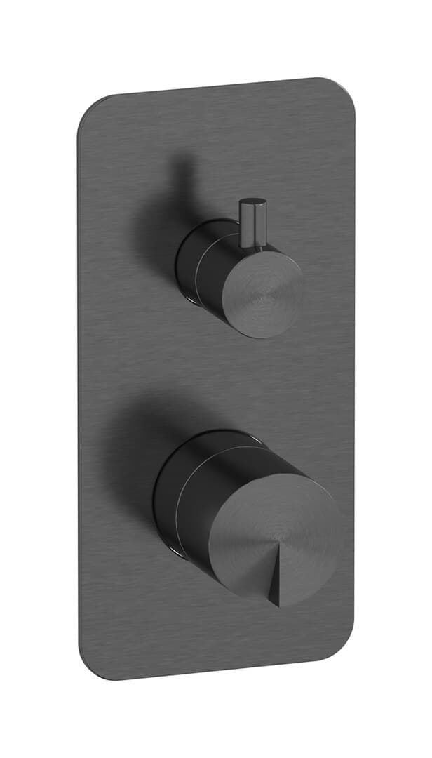IB Rubinetterie Cake – Μπαταρία Νιπτήρα Τοίχου – Brushed Black Metal (CA310BM)