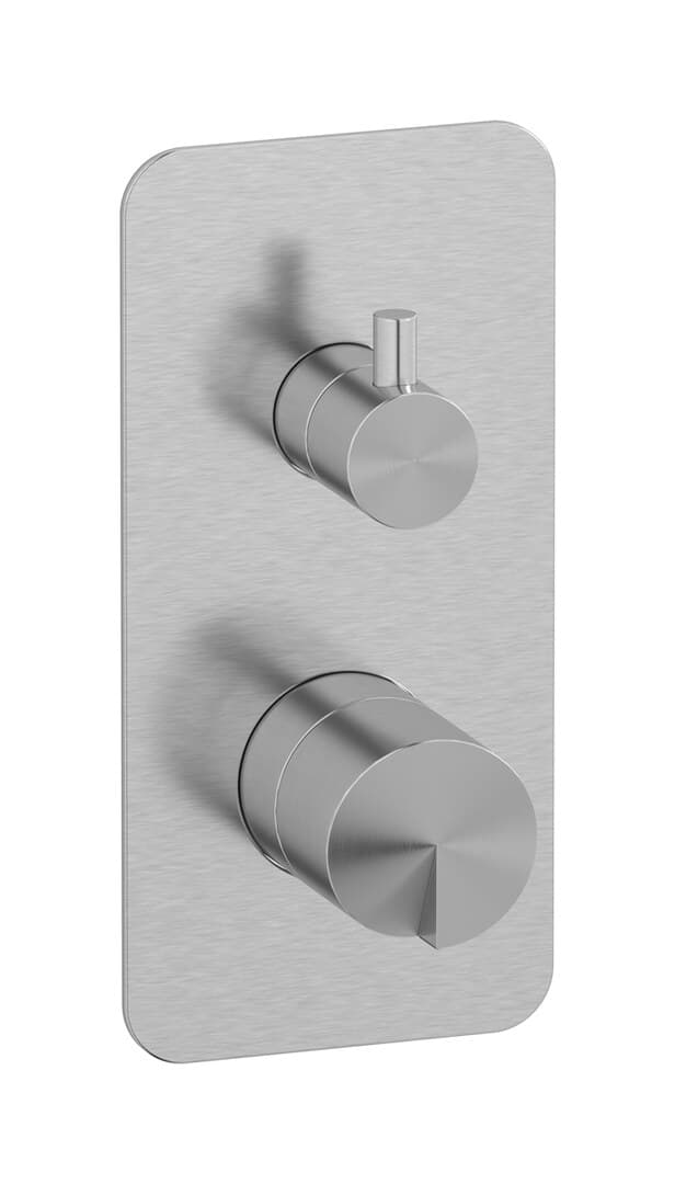 IB Rubinetterie Cake – Μπαταρία Νιπτήρα Τοίχου – Brushed Stainless Steel (CA310SA)