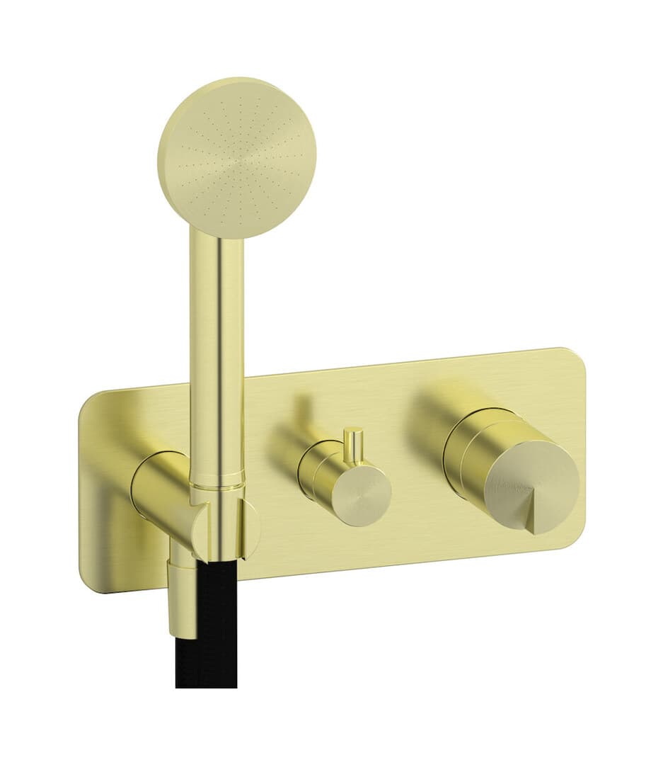 IB Rubinetterie Cake – Μπαταρία Νιπτήρα Τοίχου – Brushed Warm Brass (CA313WA)