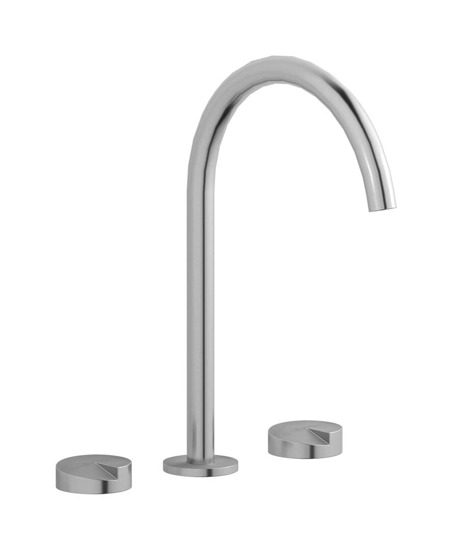 IB Rubinetterie Cake – Μπαταρία Νιπτήρα Ψηλή – Brushed Stainless Steel (CA390SA)