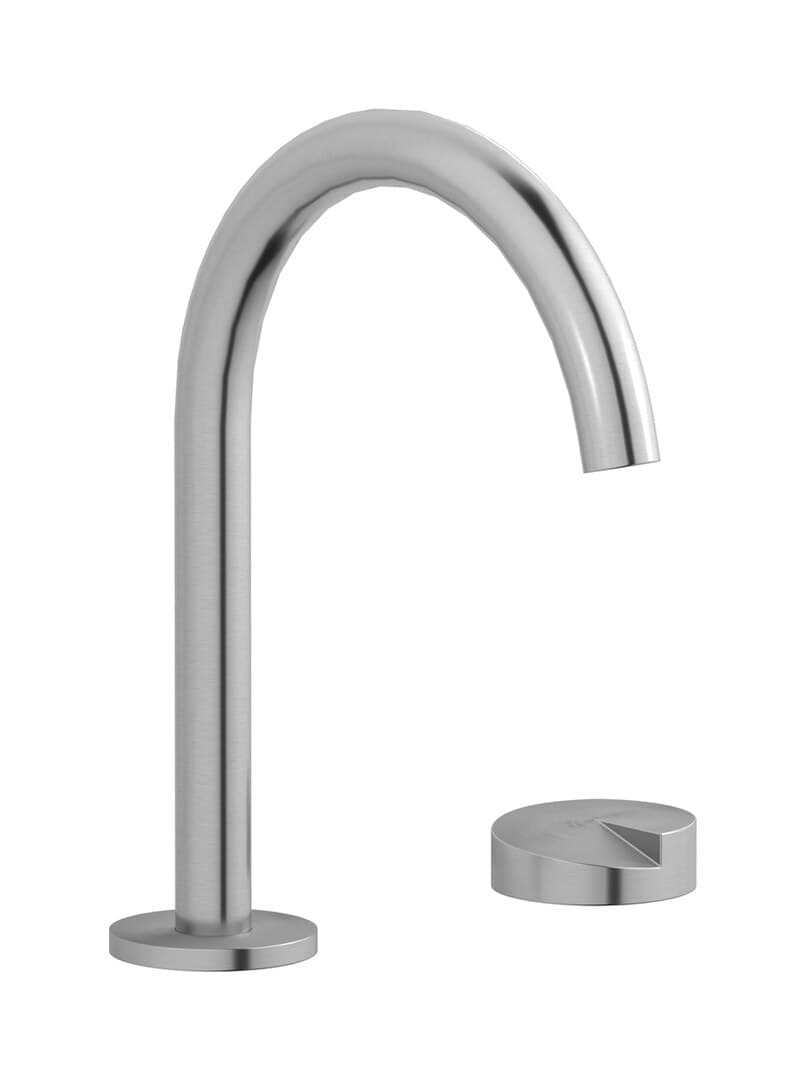 IB Rubinetterie Cake – Μπαταρία Νιπτήρα Τοίχου – Brushed Stainless Steel (CA394SA)