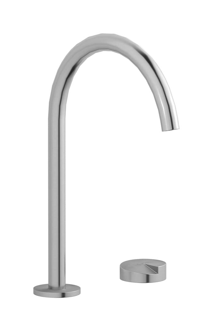IB Rubinetterie Cake – Μπαταρία Νιπτήρα Ψηλή – Brushed Stainless Steel (CA395SA)